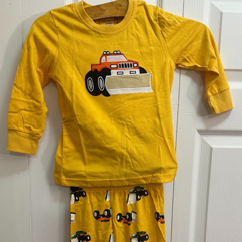 Truck Sleepwear  Kids Cotton Pajama Set T Shirt &amp; Pant（2T~7T) - Picture 15 of 15